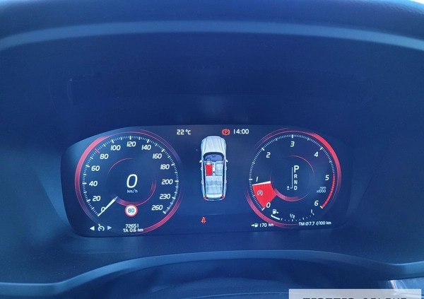Volvo V60 cena 115900 przebieg: 72124, rok produkcji 2020 z Wasilków małe 326